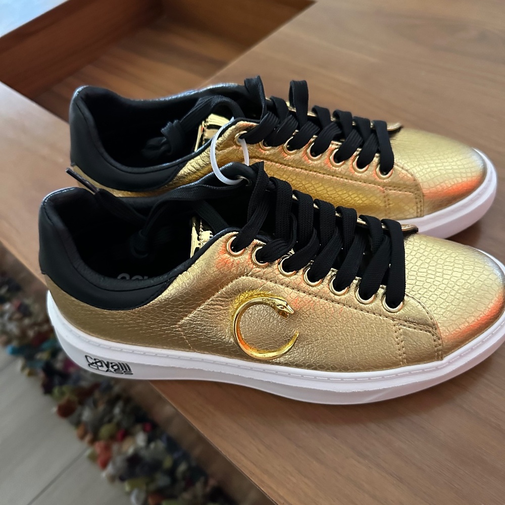 Cavalli Class Gold Sneaker